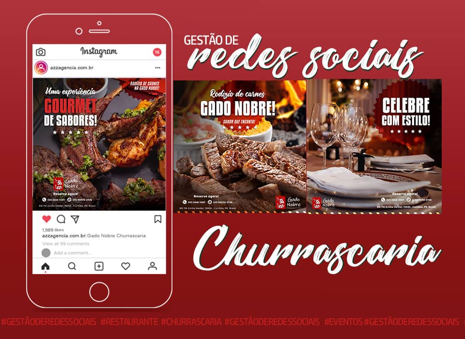 gestão de redes sociais para churrascaria
