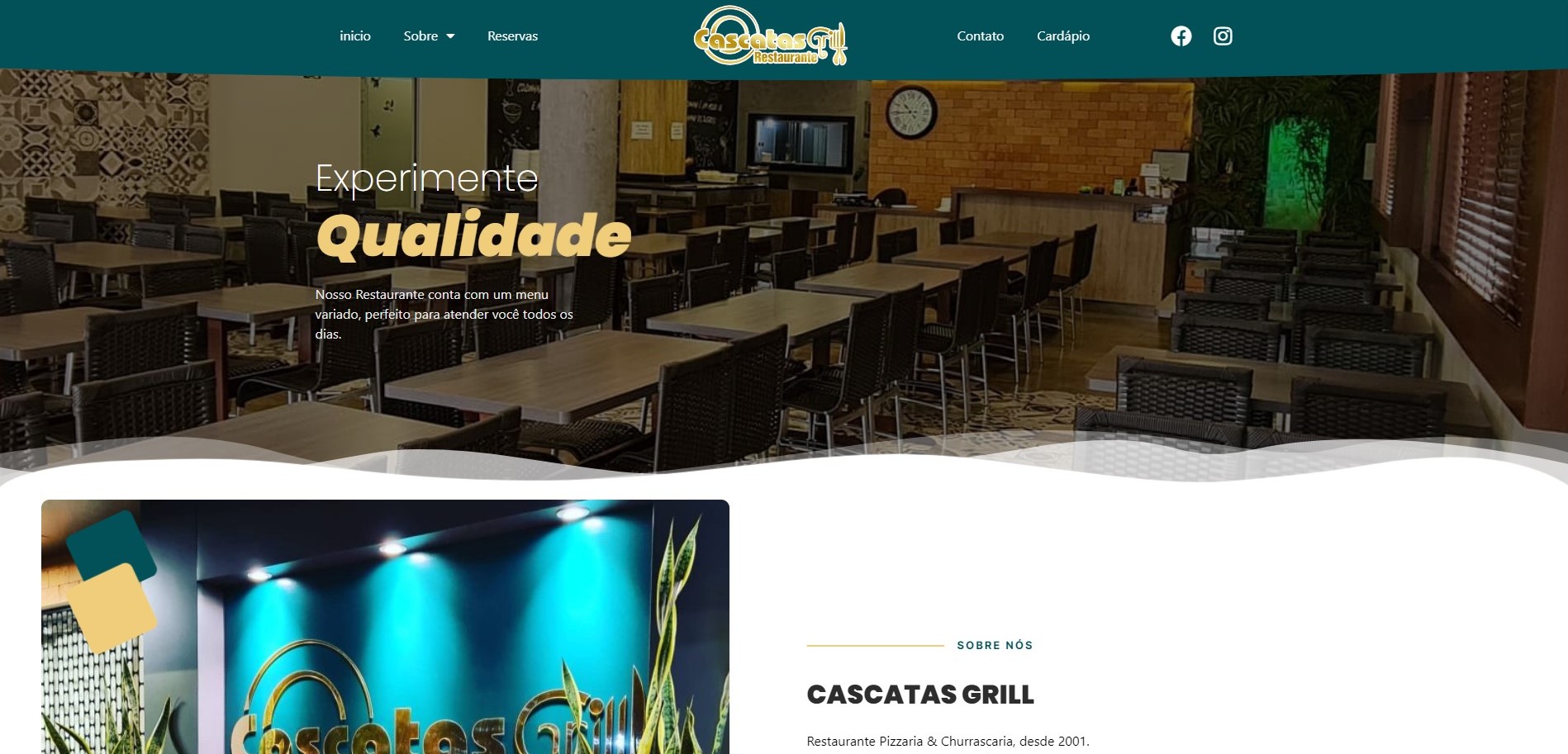 criação de site para restaurante