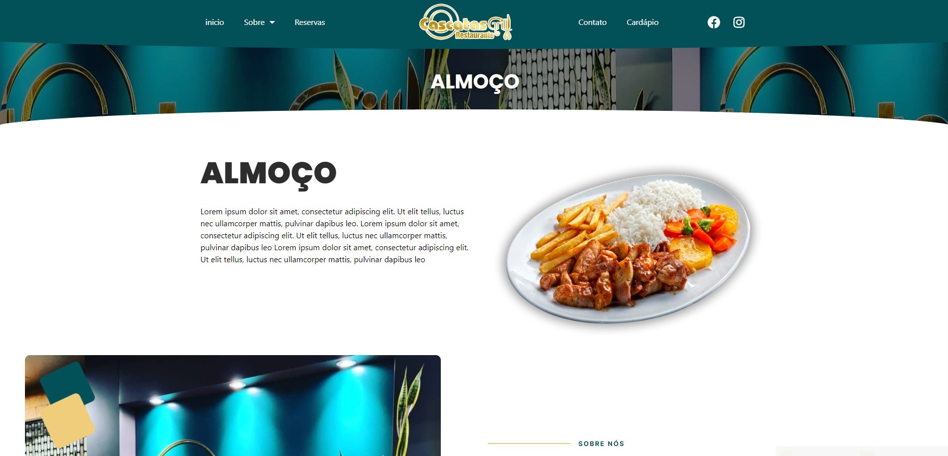 criação de site para restaurante